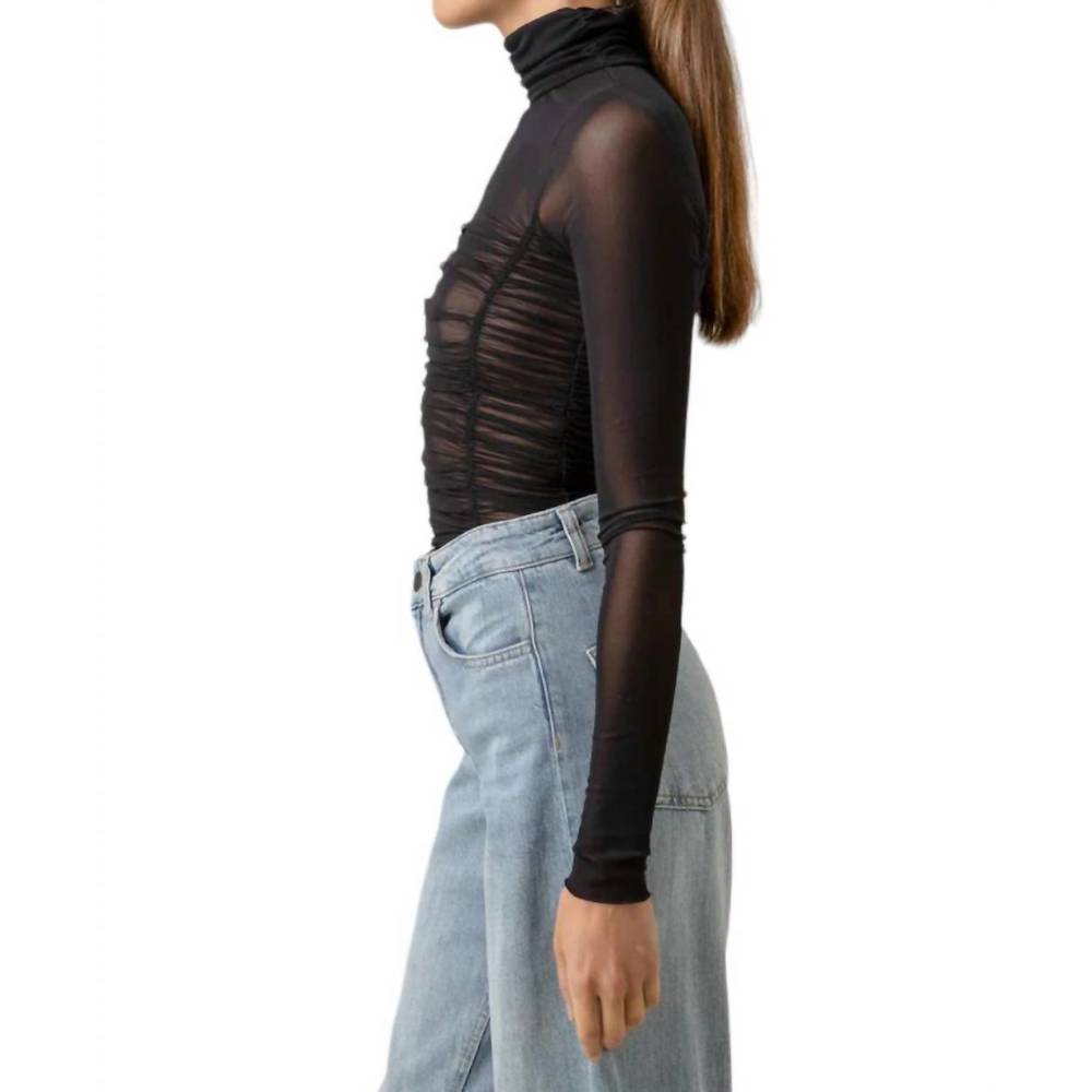 NEW LINE AND DOT quincy mesh top in black - Picture 4 of 4